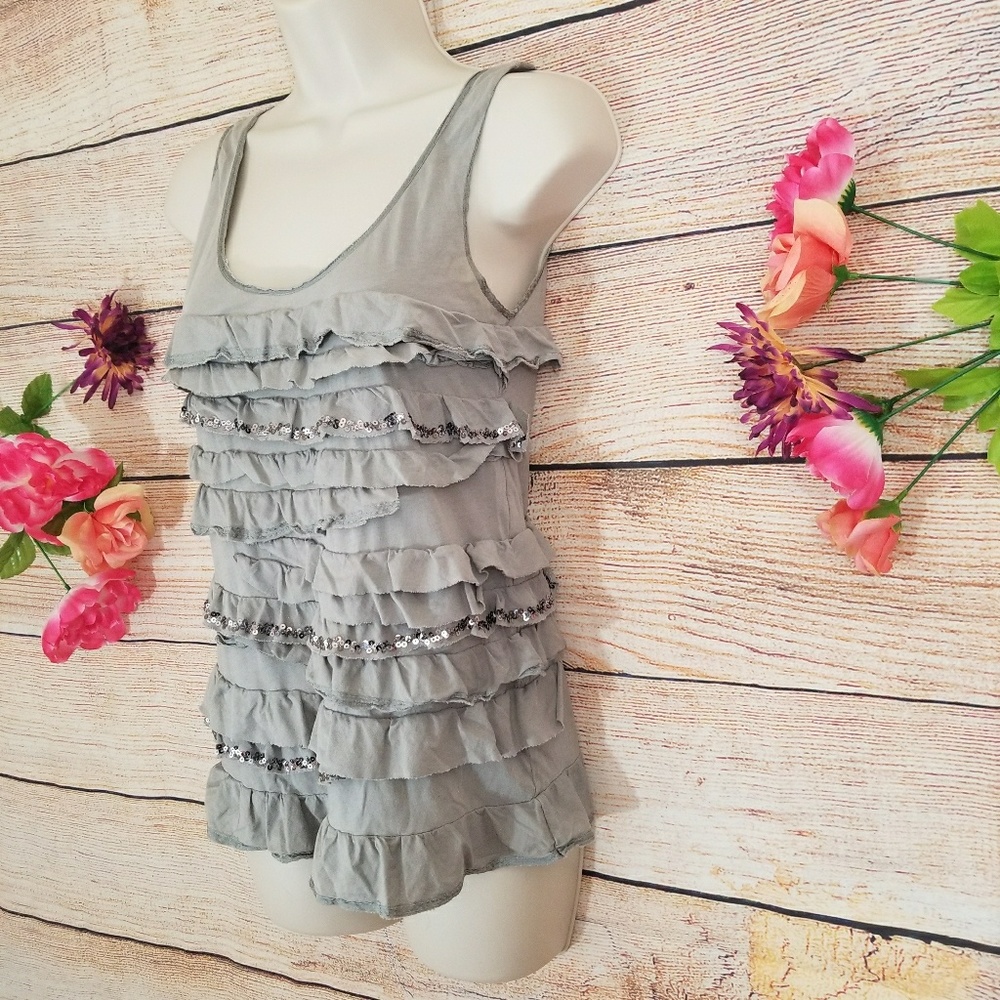 J. Crew Ruffle Sequin Tank Top - Picture 2 of 4